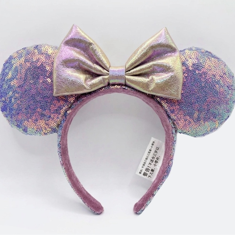 New Disney Parks Shanghai 50th Anniversary Iridescent Pink Minnie Ears Headband